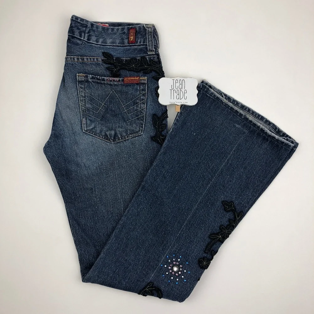 7 for all mankind A Pocket Flare Jeans - Picture 1 of 7